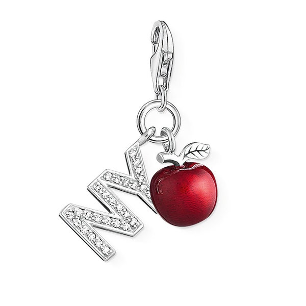 Charm pendentif New York en argent 925 avec pince de homard, bracelet de style européen, breloque pour collier, breloque 925, cadeaux pour sa grosse pomme
