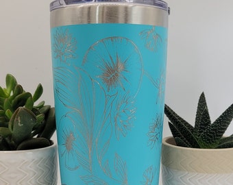 Koi Fish mug Laser Engraved 20oz Double Wall Insulated Tumbler Travel mug, custom Seamless Tumbler ,Gift for teacher, Mum, dad
