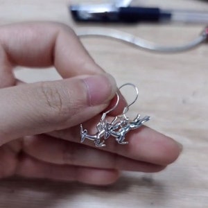 South African springbok Antelope Earrings 925 Silver Earrings 925 Africa Earrings South African