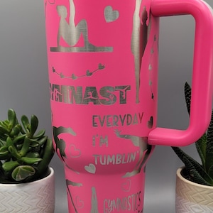 Gymnastics, Gymnast, sports 40oz Double Wall Insulated Tumbler with Handles Gift gymnast