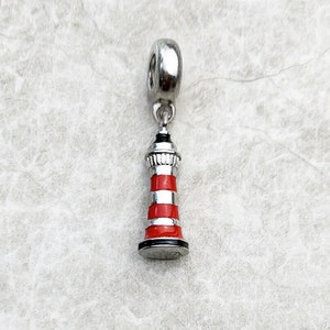 Lighthouse Charm European style Bracelets, 925 Sterling Silver, Ocean Sea Lighthouse Jewelry, Dangle Charm Pendant Lighthouse Trendy Gift