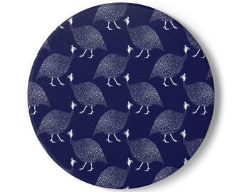 Guinea Fowl Pattern  Ceramic Coaster | Bird Drink Coaster Souvenir Printed on Coaster or Canvas