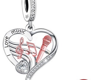Music school Graduation Charm She Believed She Could So She Did, 925 Sterling Silver, Musician Jewelry, Music Gift Keepsake journal charm