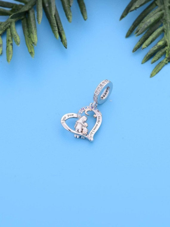 Ciondolo Per Il Compleanno Della Mamma Compatibile Con Pandora, Regalo In Argento Sterling 925, Pendente "Ti Amo Fino Alla Luna E Ritorno" - Italia - Foto 10