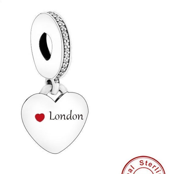 Love London Charm  925 Silver Charm European style Bracelet Necklace Charm Kings