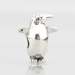 Penguin Charm Made From Sterling Silver 925 And Enamel Compatible With European Charm Bracelets image 4