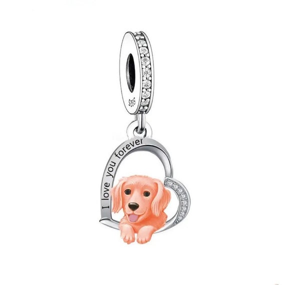 Golden Retriever Puppy Love, Genuine Brand New S925 Sterling