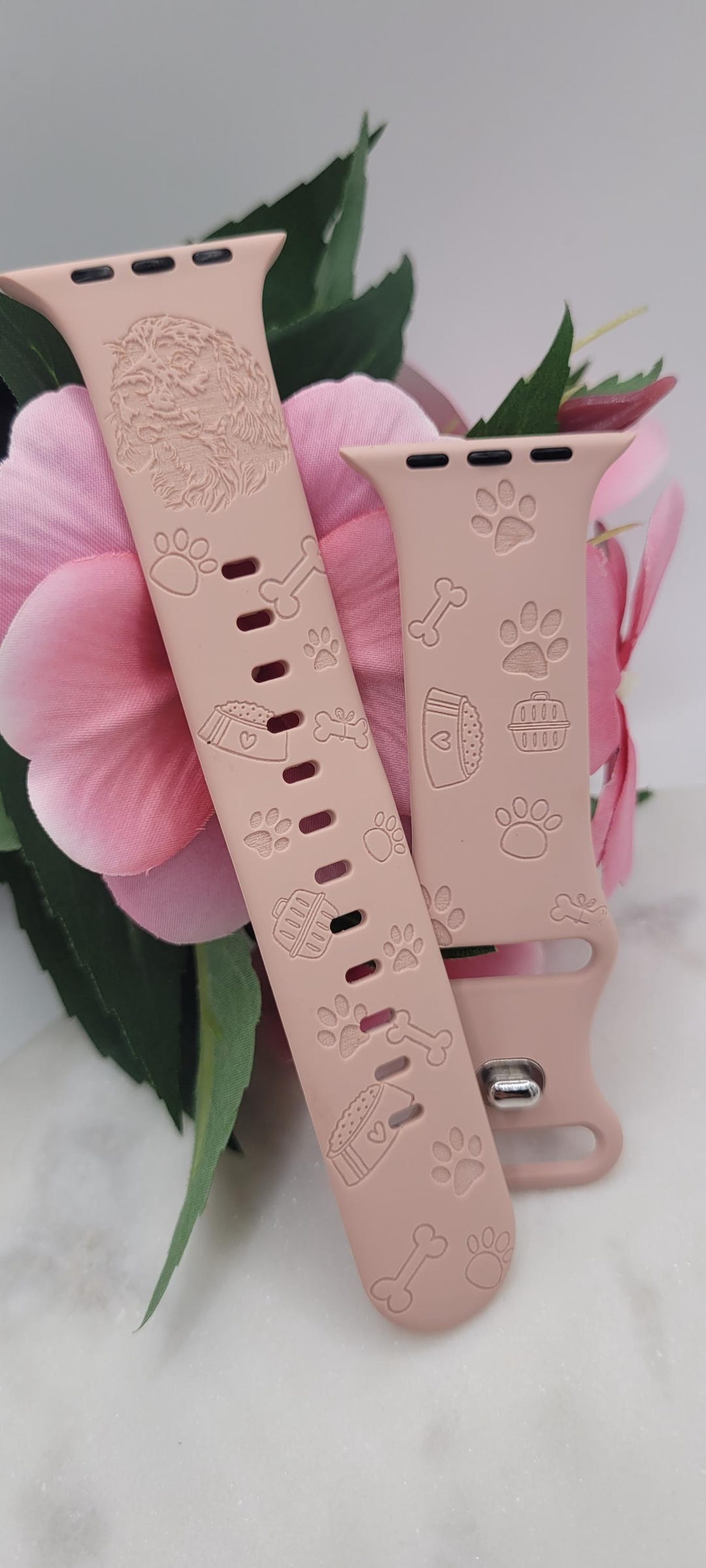 Engraved Cocker Spaniel, Dog Lover Design for Apple Watch Silicone ...