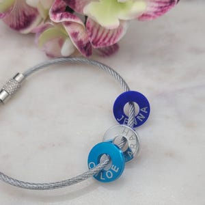 Personalized Add your Name Tokens for Bracelets and Necklaces Engraved charm Rings, Travel Gift Made from metal