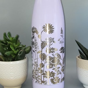 Blooming Garden water bottle full Laser Engraved 500ml Insulated Water Bottle Custom Gift for sister, daughter, mom, Granny
