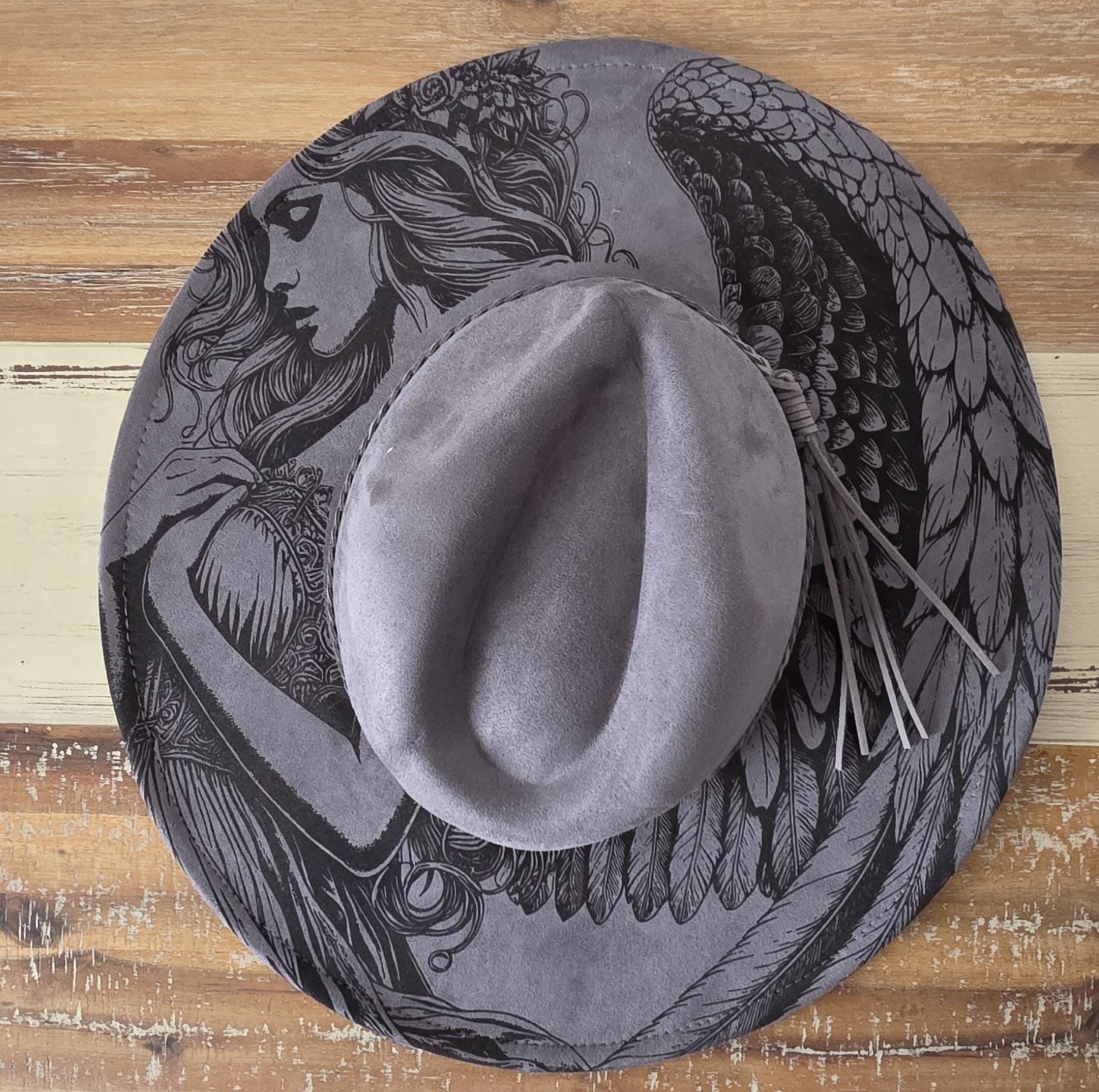 Handmade Mexican Fedora Sz M Western Brim Celestial Design Hat Unisex Boho Retro Mexican Handcrafted Wide Brim Palm Cowboy Hat | CoLores  main image 4