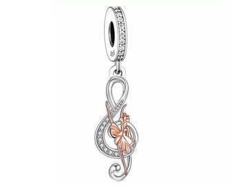 DAYLINLOVE Ciondolo Argento 925 Per Bracciale | Guantoni Da Boxe Con Fiocco Rosa Per Sensibilizzazione Cancro Al Seno | Regalo Significativo