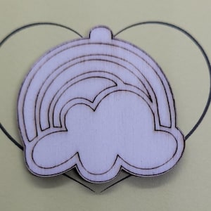 Símbolo de abraço de bolso de madeira feito à mão em arco-íris, presente de amor, pequeno abraço de bolso, símbolo de abraço de bolso para me pegar