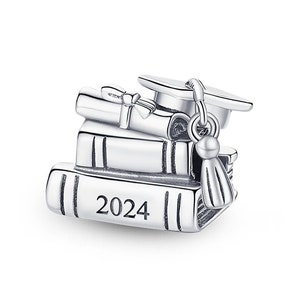 Abitur 2024 Charm für Armbänder im europäischen Stil, Abitur 2024 Geschenk, Abitur 2024 Schmuck, Abitur 2024 Andenken, Armband Charm Bild 1