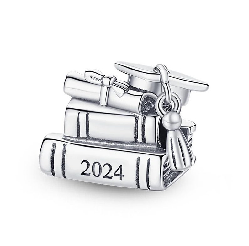 Abitur 2024 Charm für Armbänder im europäischen Stil, Abitur 2024 Geschenk, Abitur 2024 Schmuck, Abitur 2024 Andenken, Armband Charm Bild 1