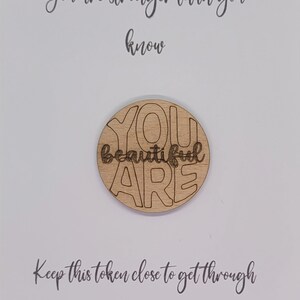 Houten zakknuffelfiche Je bent sterker dan je weet - Mooi - Inspiratie, aan je denken, Pick Me Up Gift, Motivatie, Vriendschap