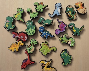 Cute dinosaurs Charms, Animal Style Clog shoe charms for your shoes, cute shoe charms, clog compatible shoe charms