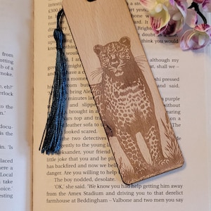 Leopard African Safari, South Africa nature custom book Wooden Personalized Bookmark, Custom wood Bookmark, Readers,  Women, teacher gift