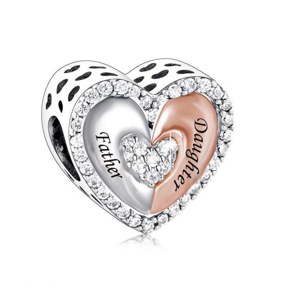 Father daughter charm bracelet best sale