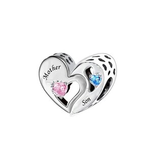 Mother Son Charm European Style 925 Sterling Silver Mother Son Jewelry Mother Son Gift Mother Son Keepsake Mother Son Bracelet Charm Etsy