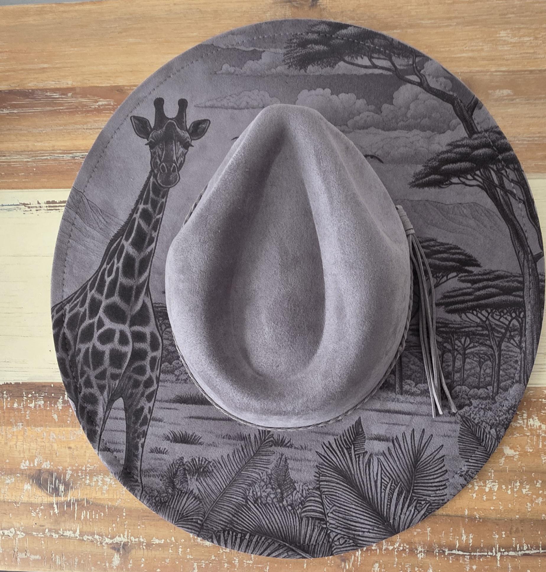 ASHAKA Givens Giraffe ? Print Fedora Giraffe in Top Hat - Etsy main image 2