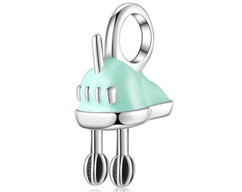 Love Cooking Mixer Baking Charm European style Bracelets, 925 Sterling Silver, Cooking Jewelry, Cooking Lover Gift, Chef Baker Jewelry