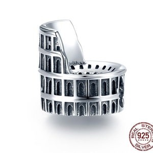 Rome Colosseum Charm 925 Sterling Silver, Rome Italy Travel Vacation Jewelry,  Italy Souvenir Keepsake