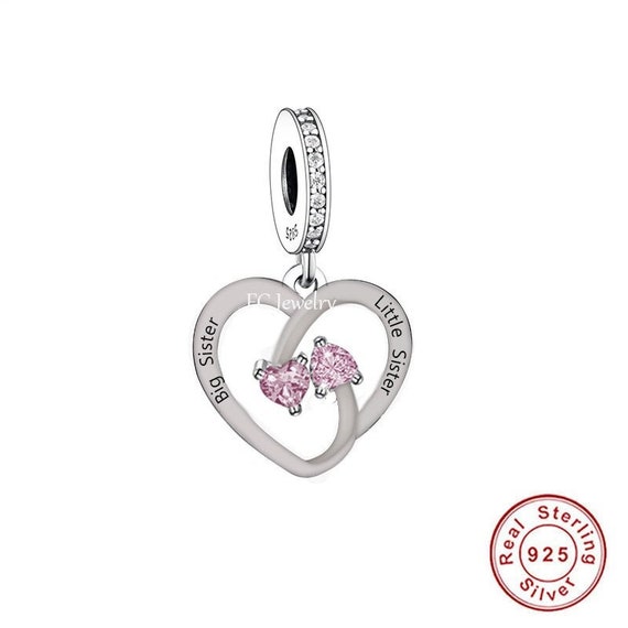 Big Sister Heart Charm Sterling Silver Big Sister Heart Charm Sterling Silver