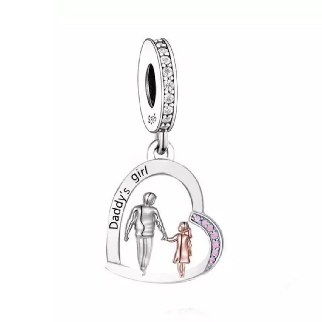 Loving Father Daughter Charms Bracelet 925 Sterling Silver Etsy UK