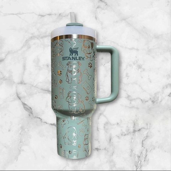 Original Stanley Cute English Bulldog Tumbler,40oz Dog Cup