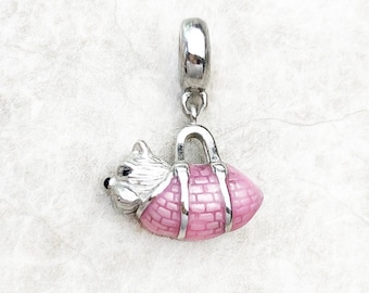 Westie Westy Dog Pet Bag Jewelry,Dog Lover,Gift,Cute,Dog Charm,Dog Jewelry,European style Bracelets