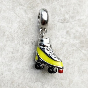 Roller Skate Charm European style, 925 Sterling Silver, Roller Skate Jewelry, Roller Skater Gift, Roller Skate Necklace Pendant