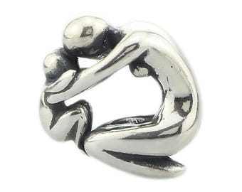 Ciondolo mamma e figlio/a in argento 925, ciondolo per bracciale e collana, ciondolo in argento 925, regalo per lei, ciondolo mamma
