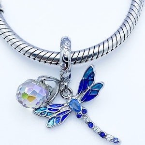 Dragonfly charm ,925 Silver Charm European style Bracelet, Necklace charm, 925 Charm, Gifts for her Dragonfly Charm,