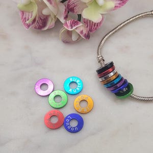 Personalised charm - Add a country, city, town name , travel tokens for Bracelets and Necklaces Engraved Travel Rings, Travel Gift