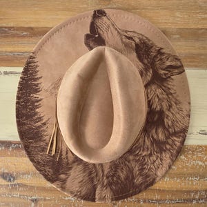 Swordfish Burned Hat, Ocean, Sea Burned Cowgirl Cowboy Hat  display picture 3