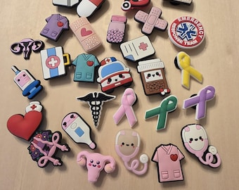 Medical Theme shoe charms, Doctor, Nurse charm for your shoes, cute shoe charms, clog compatible shoe charms