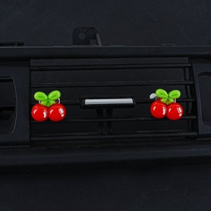 2pcs/set Cartoon Cherry Car Air Vent Clips, Cute Interior Car Accessories for Women, Kawaii Car Decor, Car Accessories Cute for Women