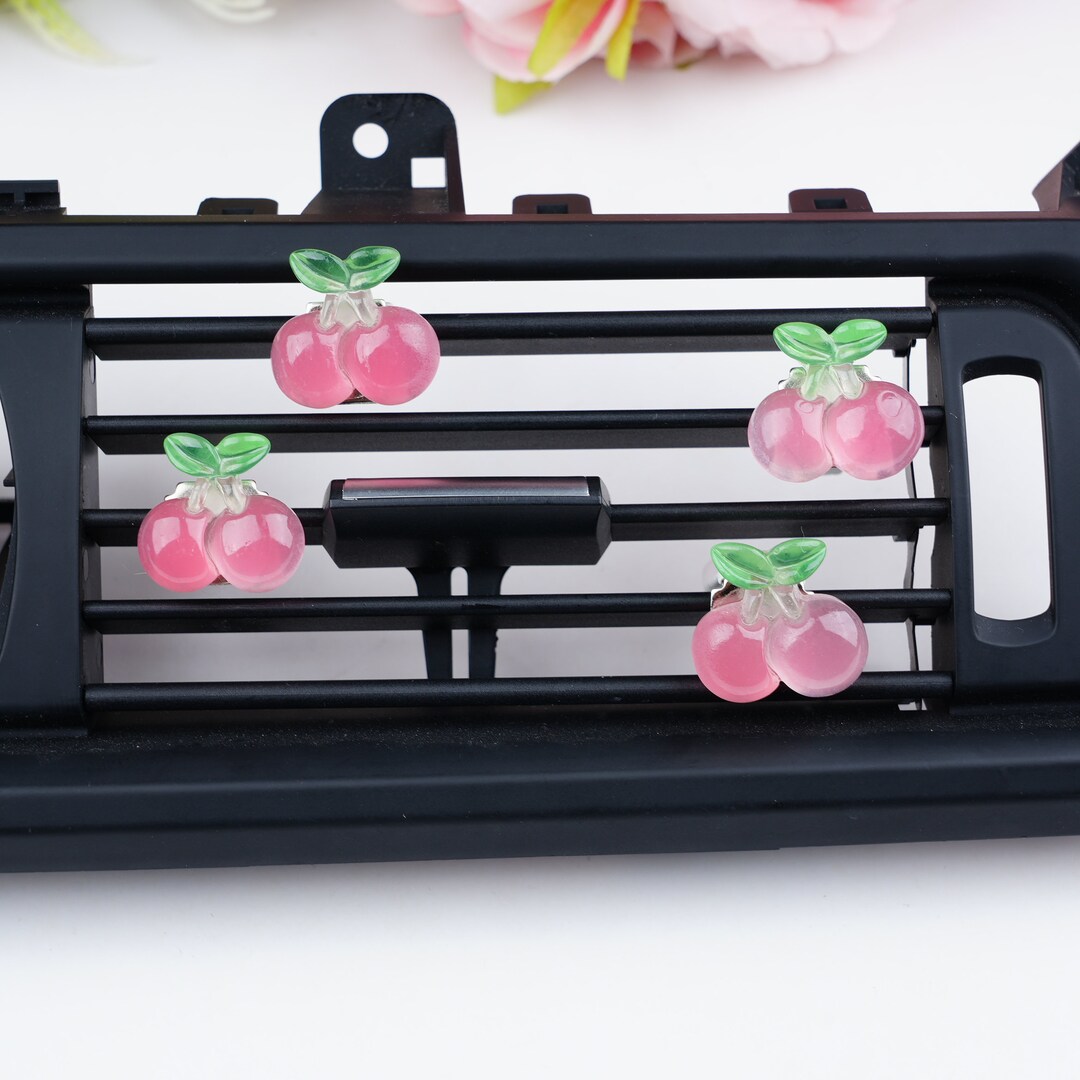 A Set of 2 Cheery Cartoon Car Vent Clips, Car Interior Air Freshener