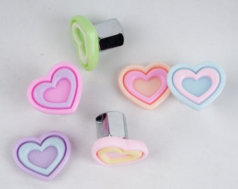 Heart Tire Valve Stem Caps Covers,Cute Heart Tire Valve Cap,Eco Friendly Material Valve Stem Caps,Tire valve cap set of 2/4/6,Schrader Valve