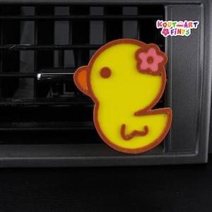 3D Printed Cartoon Duck Car Air Fresheners, Cute Yellow Duck Vent Clips Charm,JDM Car Accessories, Vent Clips for Cars,Car Outlet Decoration