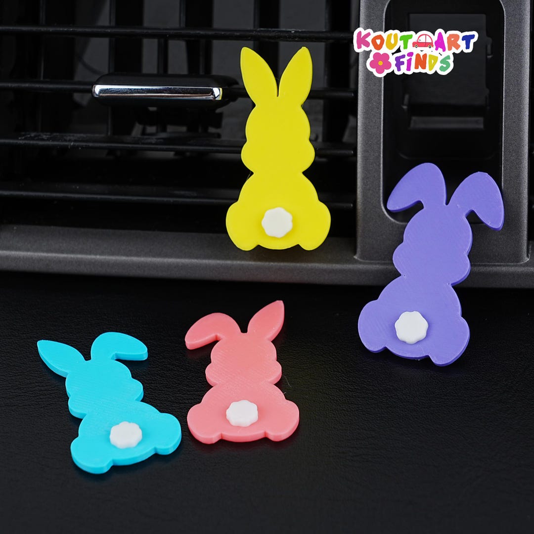 3D Printed Eatser Rabbit Car Air Fresheners, Colorful Rabbit Car Air ...