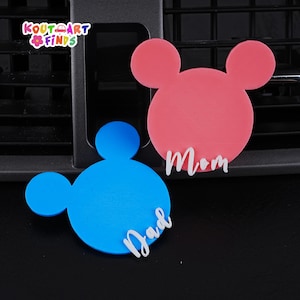 Cartoon Mouse Head Car Air Fresheners, Minimalist Cartoon Head Car Clips Decor, 3D Printed Air Freshener for Car, Mother's Day Car Gift