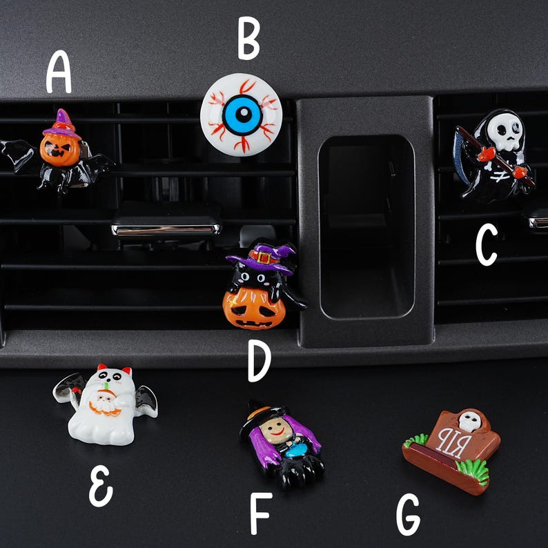 2pcs/set Halloween Ghost Car Air Freshener, Cute Ghost Air Conditioner
