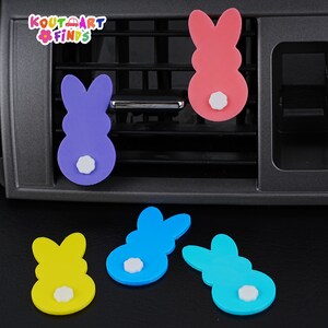 Leuk konijn autoventilatie clips decor, 3D-geprinte cartoon paaskonijn auto luchtverfrissers, auto-airconditioner stopcontact, handgemaakte auto-accessoires