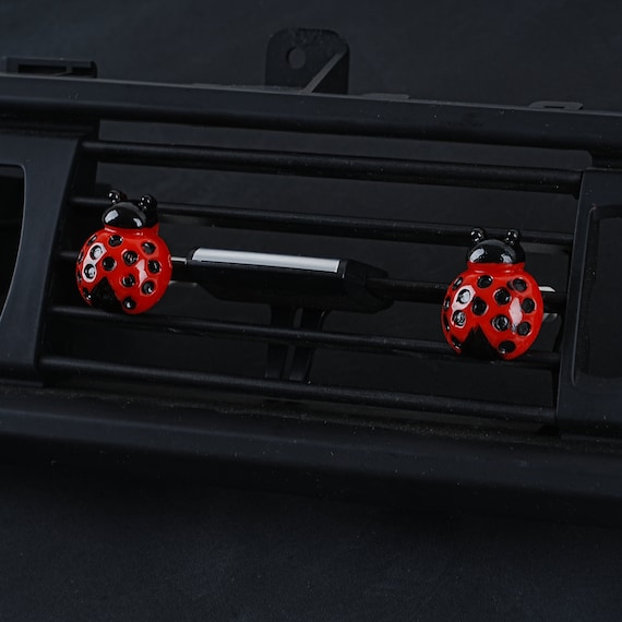 Red Ladybug Car Vent Clips, Insect Car Accessory for New Car, Cute Car Air Vent Clips for Car Decoration, Cute Interior Car Accessories