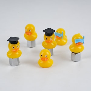 Yellow Duckies Tire valve caps set of 2, 4 or 6, Cartoon Duck Valve Stem Covers, Valve Wheel Tyre Air Caps, Dustproof Tire Valve Stem Covers