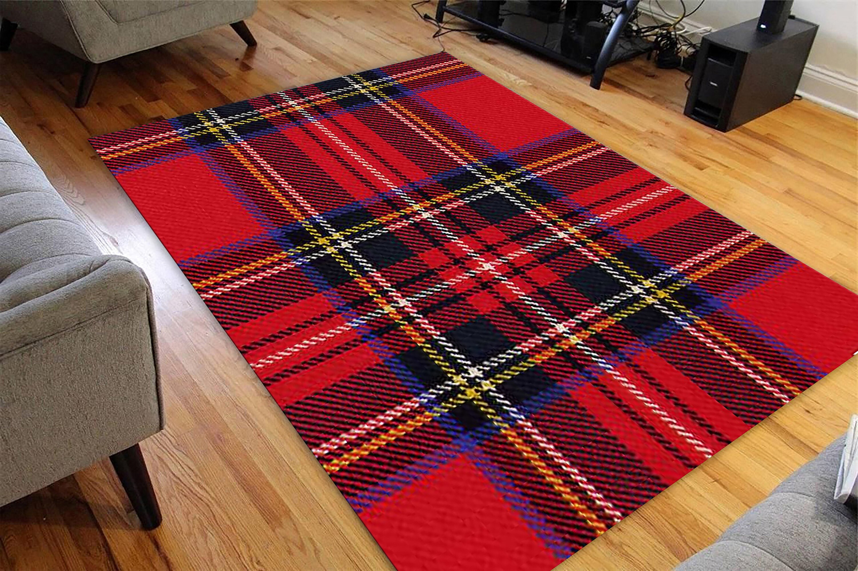 Traditional Scottish Rug, Scottish Design, Colorful Rug, Home Decor
