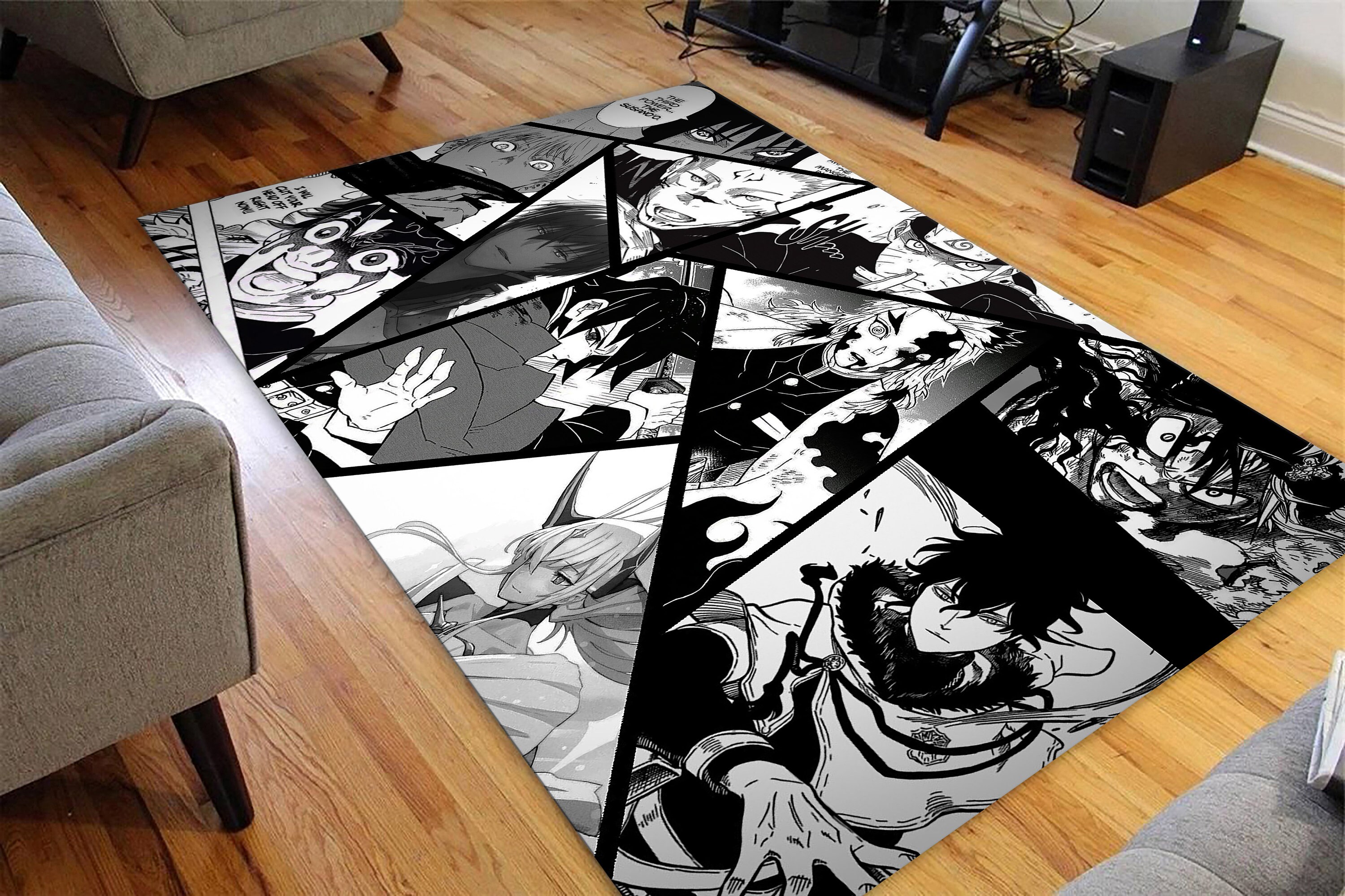 Anime Rug, Cartoon Anime Rug, Game Pattern Rug, Cute Print Rug, Rug for ...