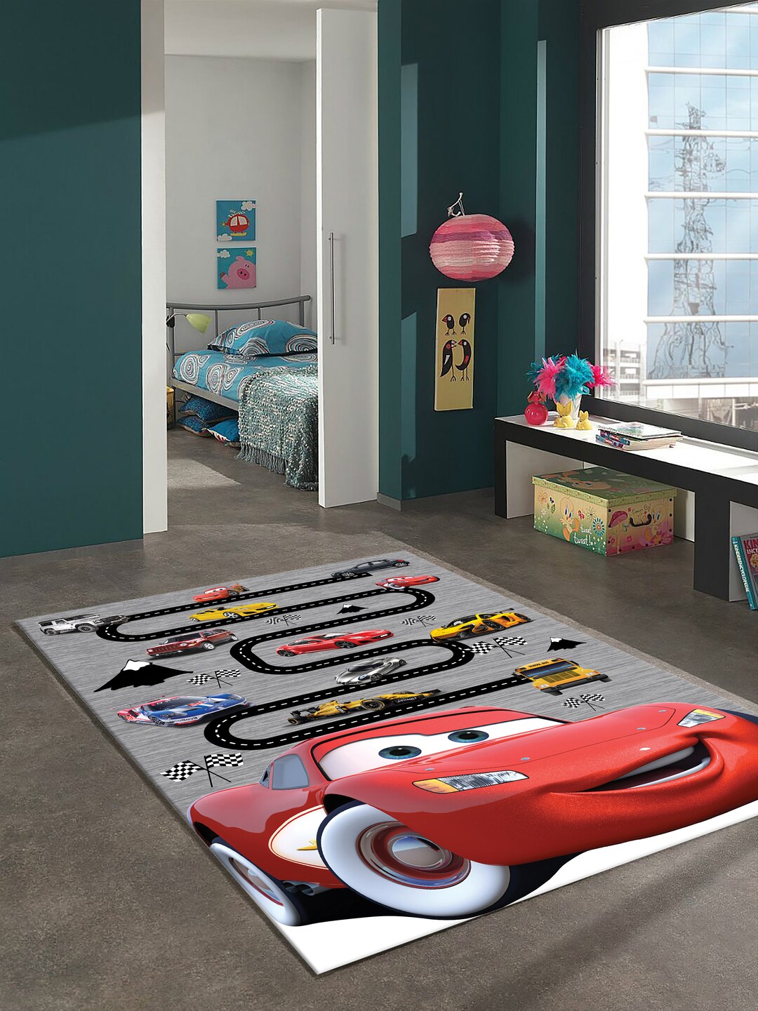 Lightning Mcqueen Rug / Cars Movie Rug / Trendy Rug / Mcqueen / Baby